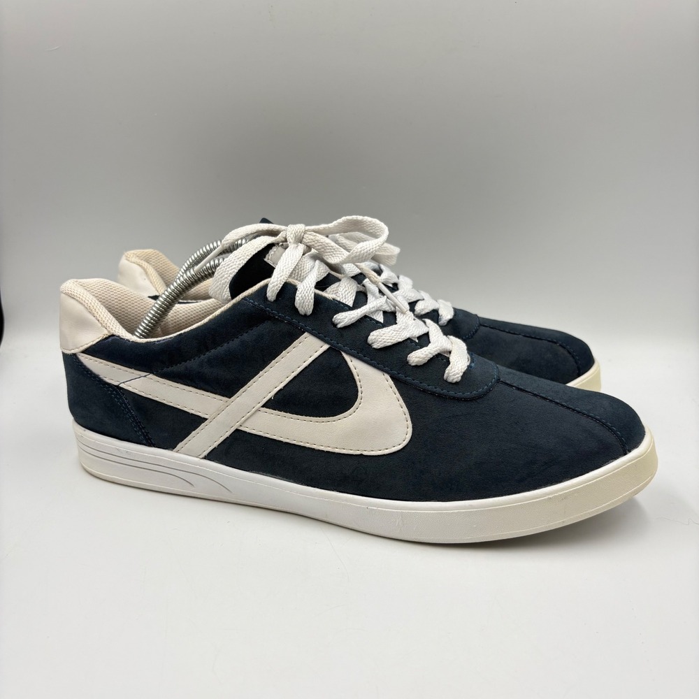 Panam Sneakers Mens 10 Navy Blue Good Suede Low Top Classic Trainers